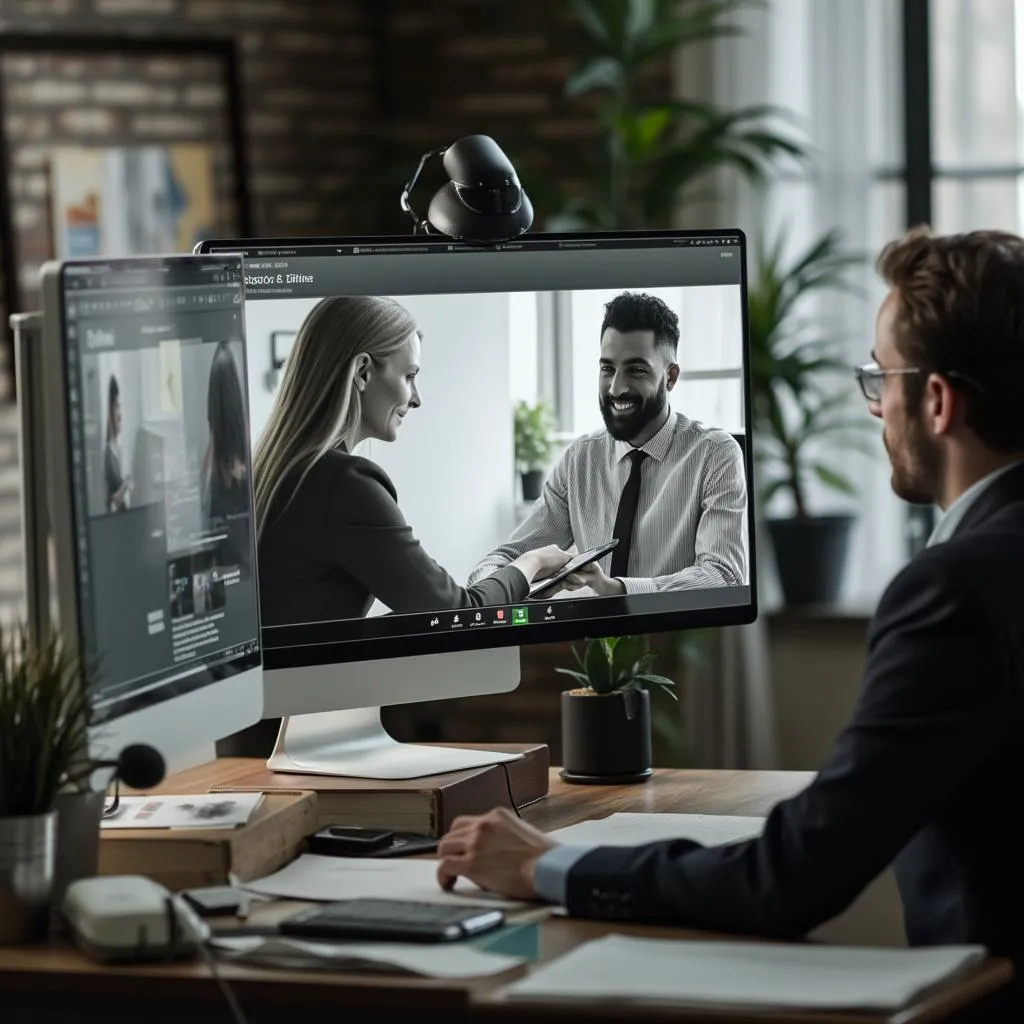 Consulta virtual con cliente internacional